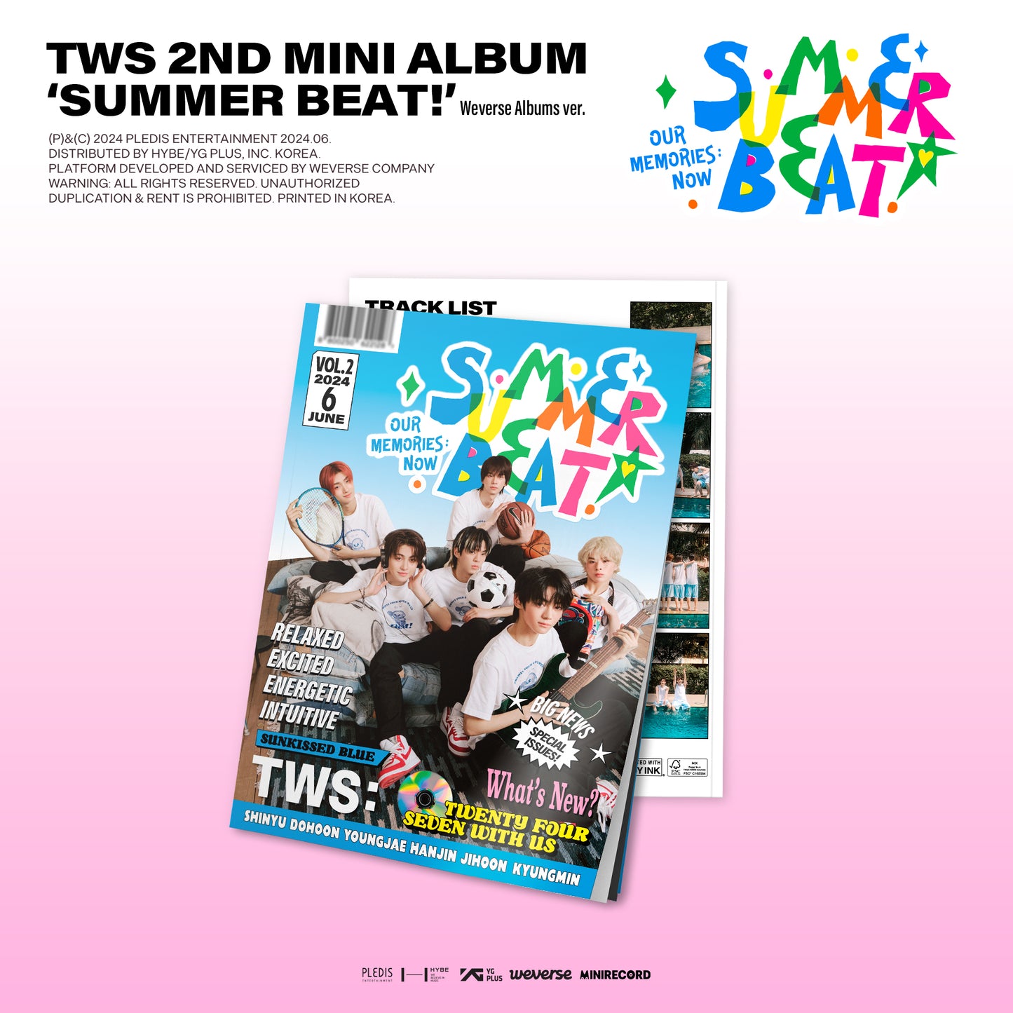 TWS 2ND MINI ALBUM 'SUMMER BEAT!' (WEVERSE) COVER