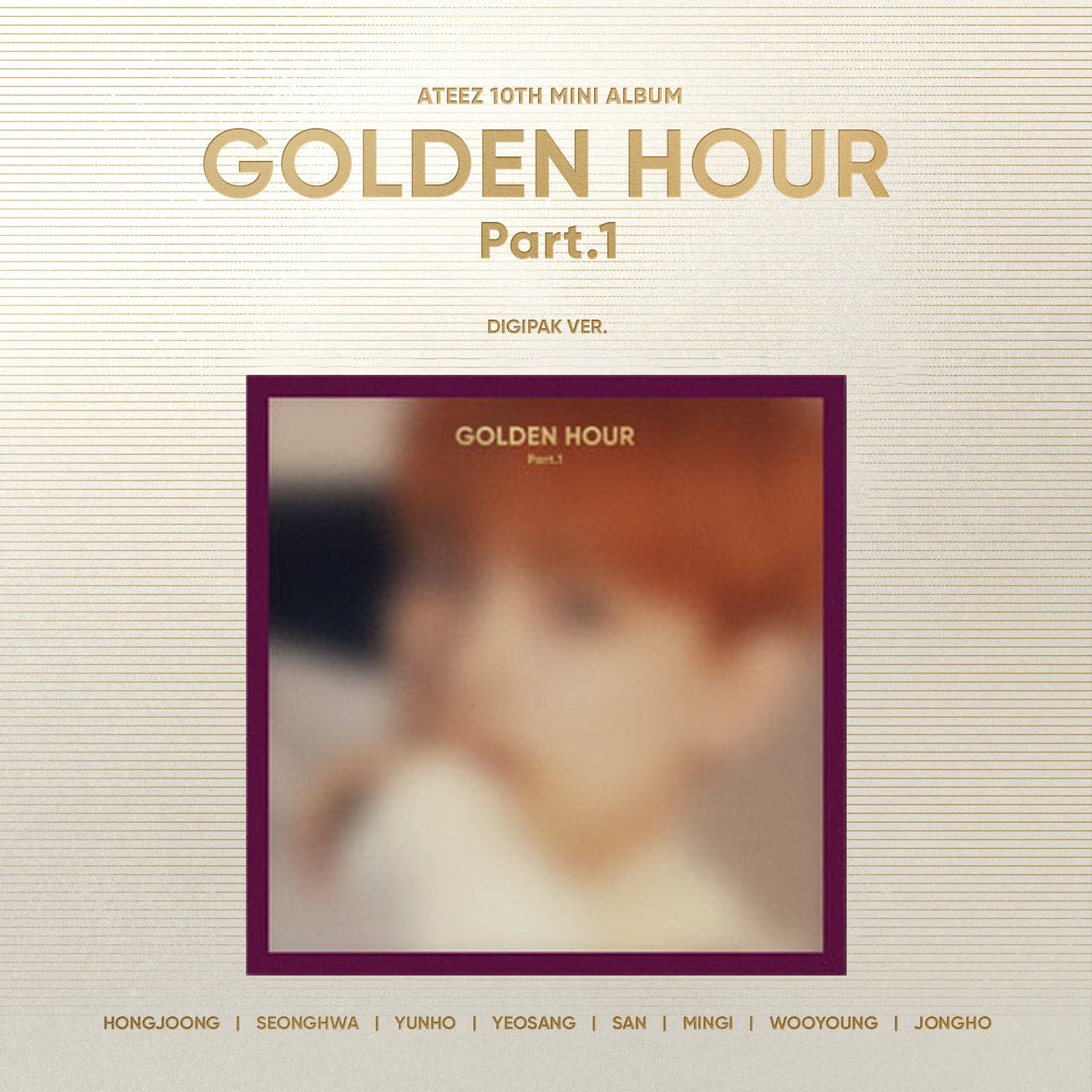 ATEEZ 1OTH MINI ALBUM 'GOLDEN HOUR : PART.1' (DIGIPACK) HONGJOONG VERSION COVER