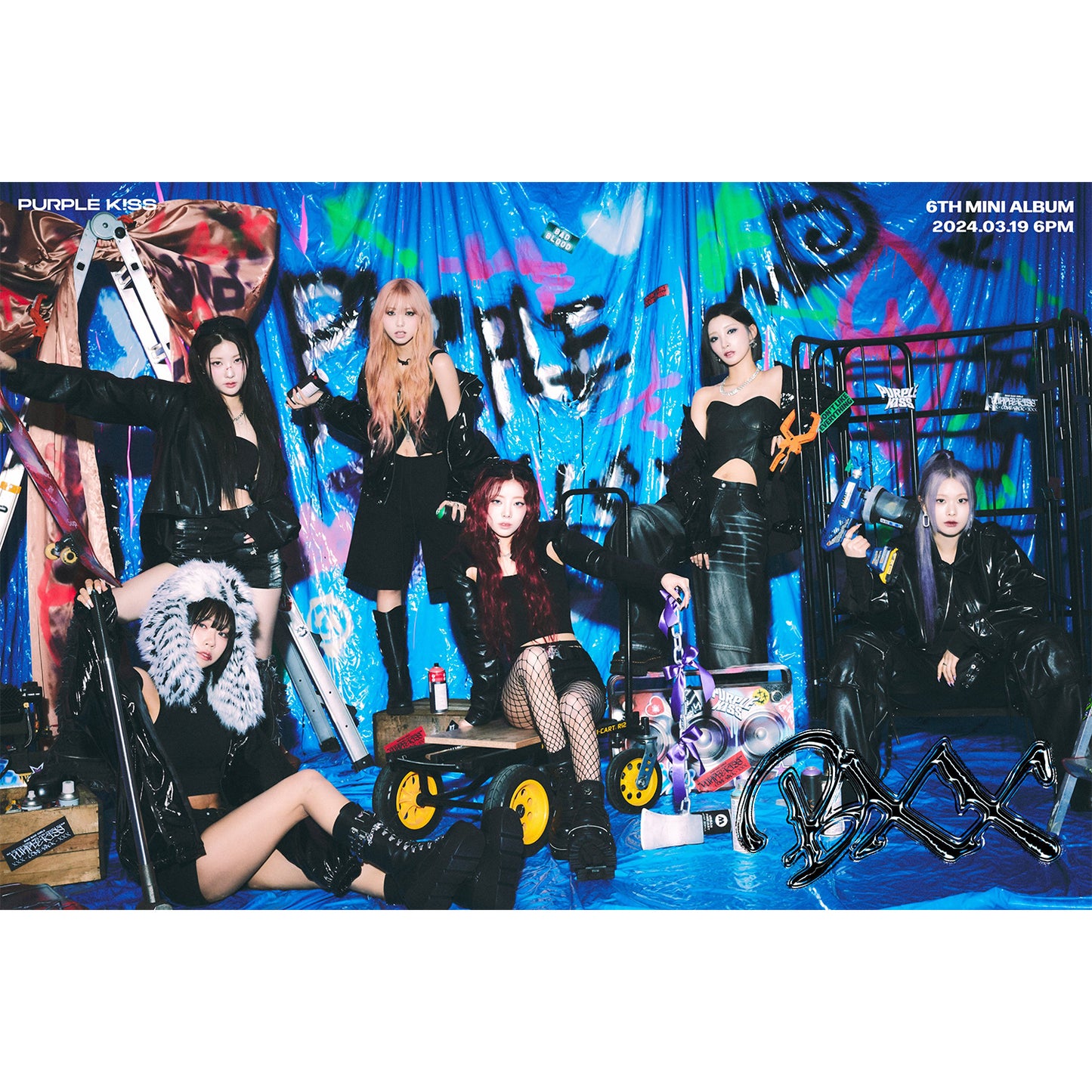 PURPLE KISS 6TH MINI ALBUM 'BXX' POSTER ONLY 1 VERSION COVER