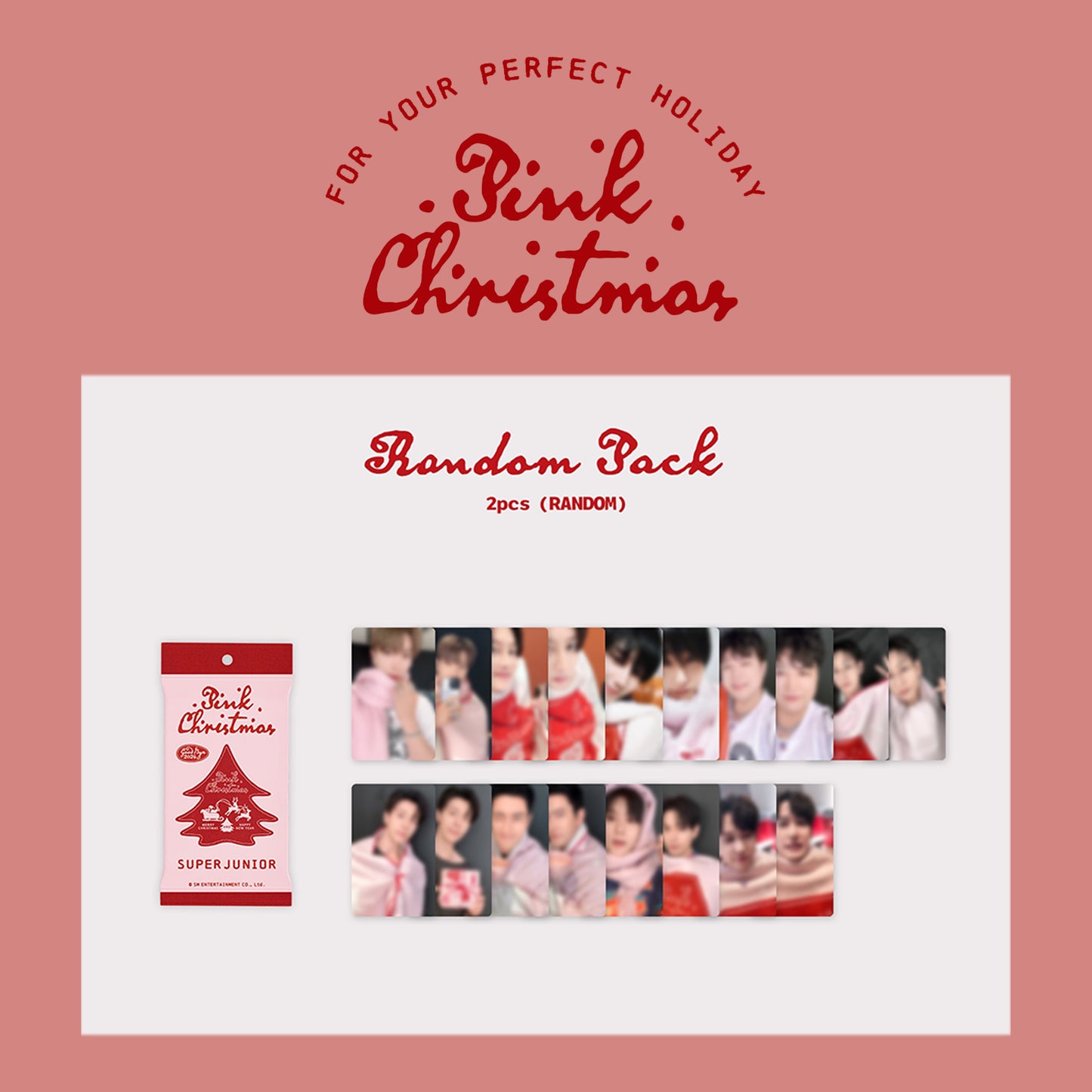 SM ARTISTS 2024 OFFICIAL MD 'PINK CHRISTMAS' (RANDOM PHOTOCARD PACK) SUPER JUNIOR VERSION COVER