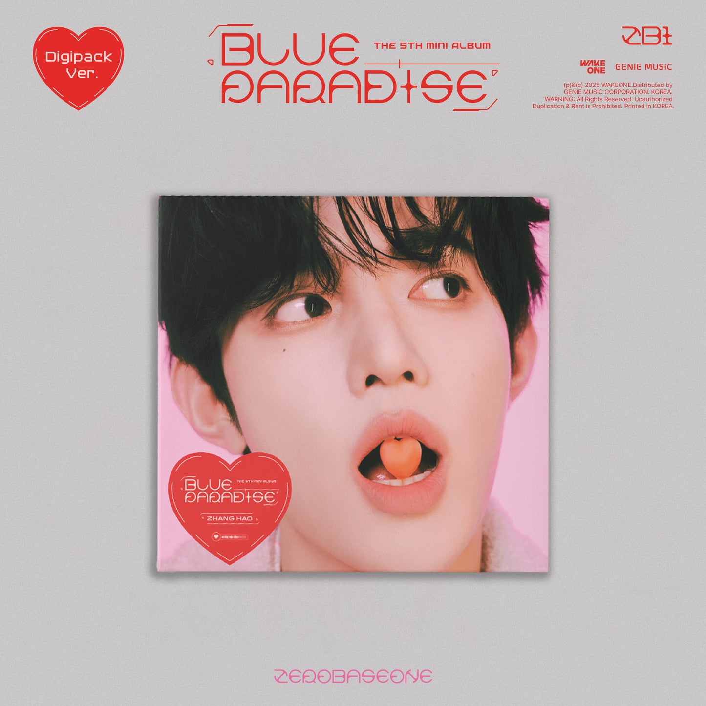 ZEROBASEONE (ZB1) 5TH MINI ALBUM 'BLUE PARADISE' (DIGIPACK) ZHANG HAO VERSION COVER