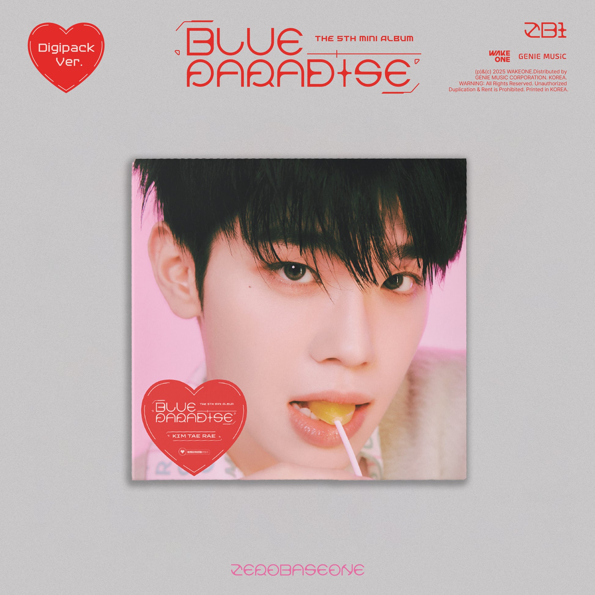 ZEROBASEONE (ZB1) 5TH MINI ALBUM 'BLUE PARADISE' (DIGIPACK) KIM TAE RAE VERSION COVER