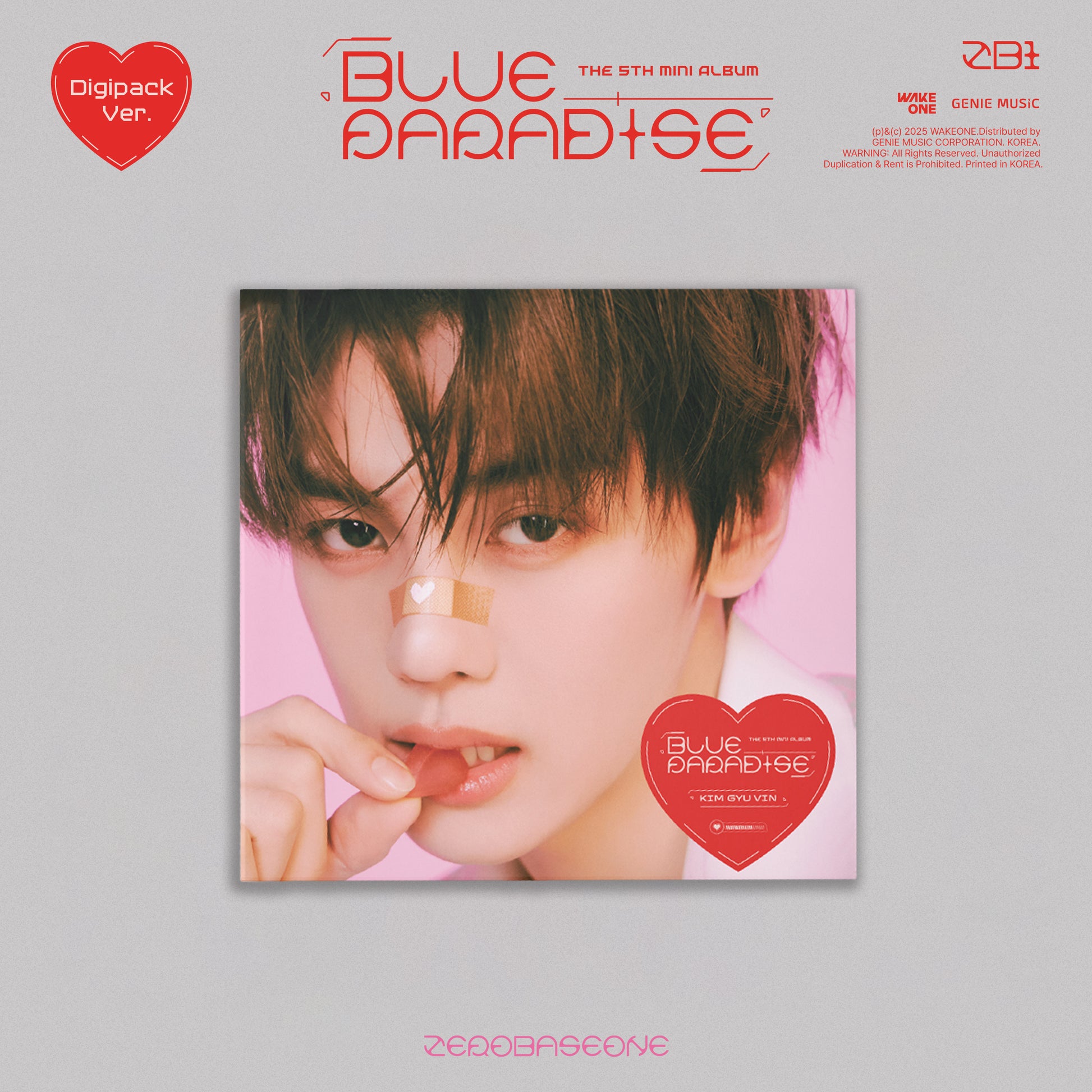 ZEROBASEONE (ZB1) 5TH MINI ALBUM 'BLUE PARADISE' (DIGIPACK) KIM GYU VIN VERSION COVER