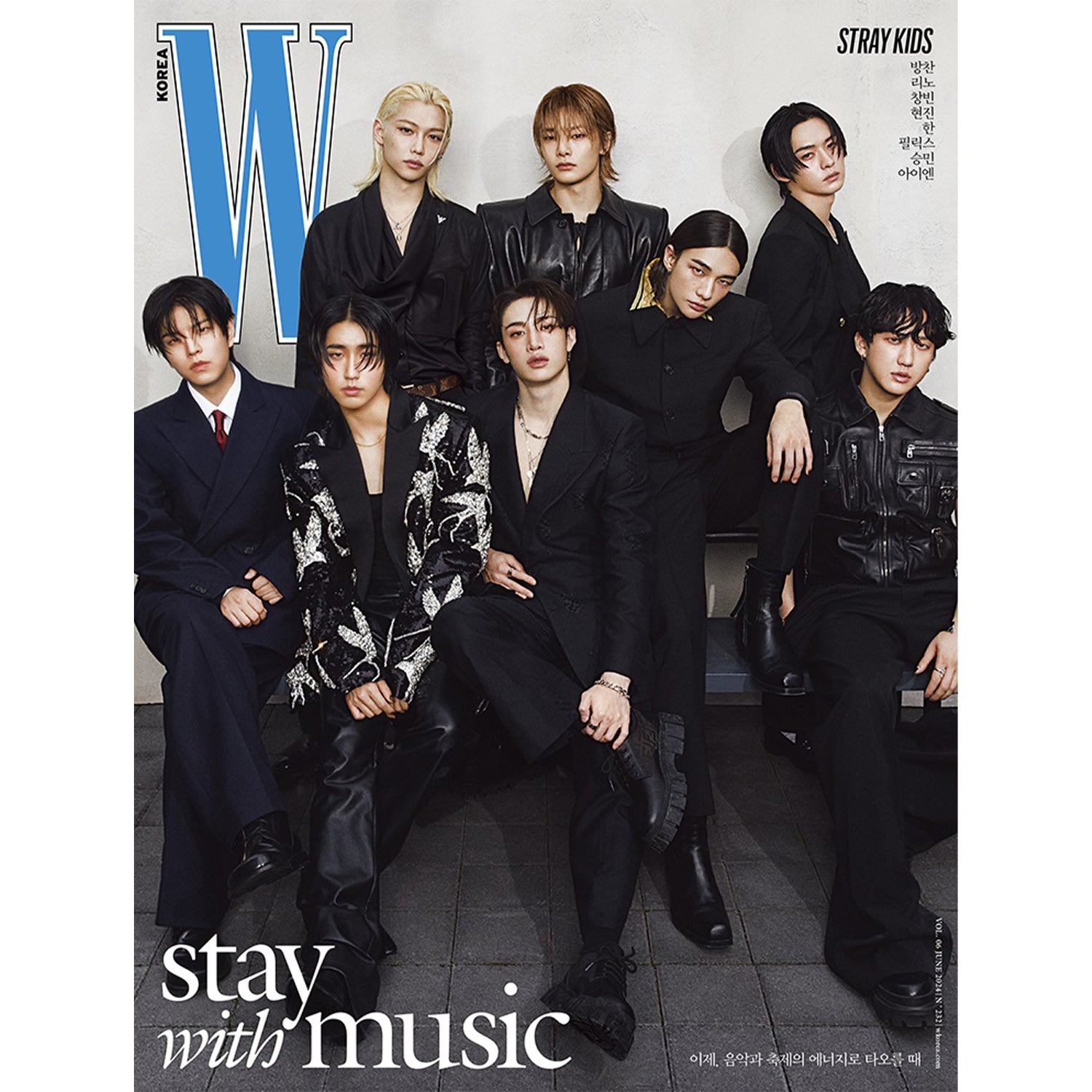 W KOREA 'JUNE 2024 - STRAY KIDS' A VERSION COVER