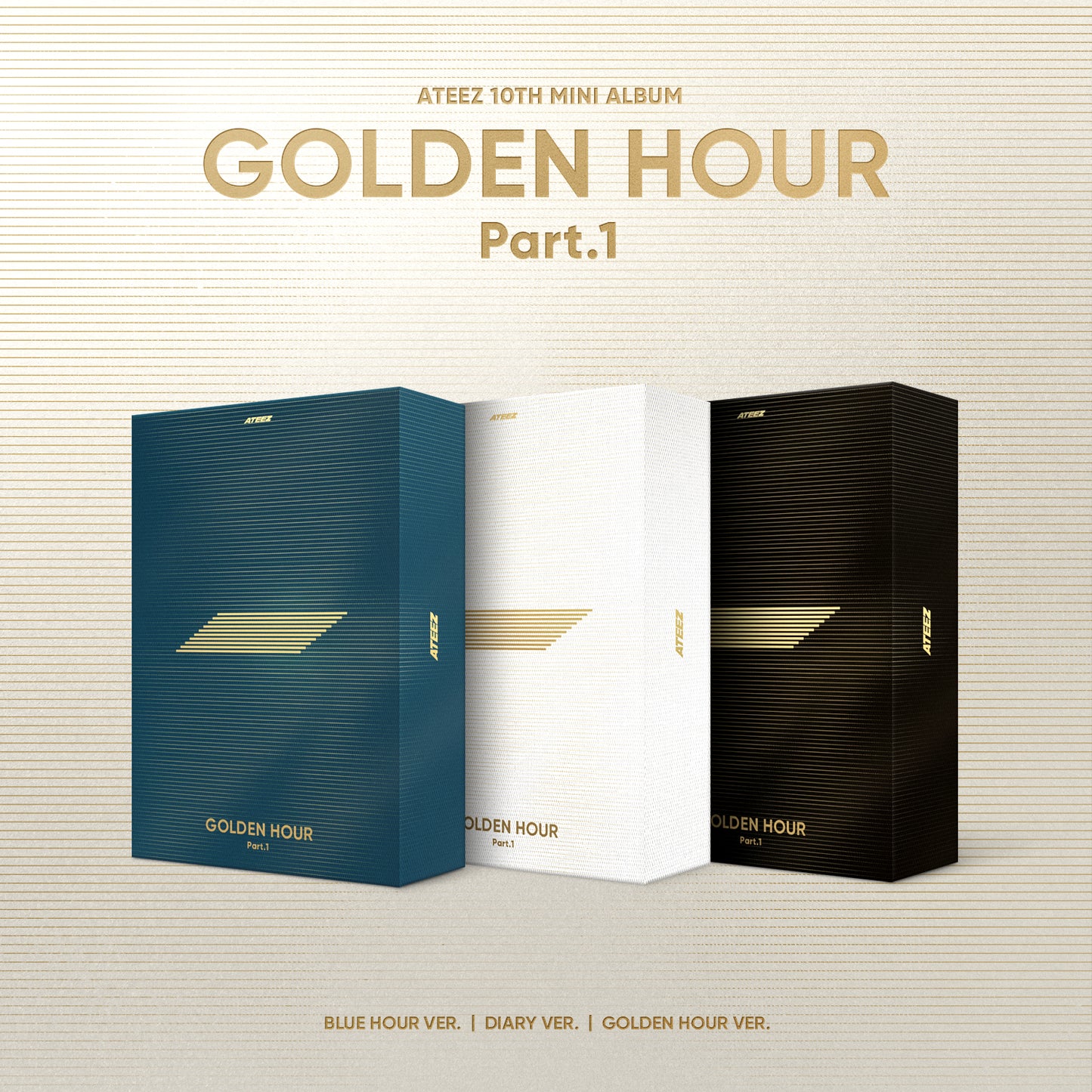 ATEEZ 1OTH MINI ALBUM 'GOLDEN HOUR : PART.1' SET COVER