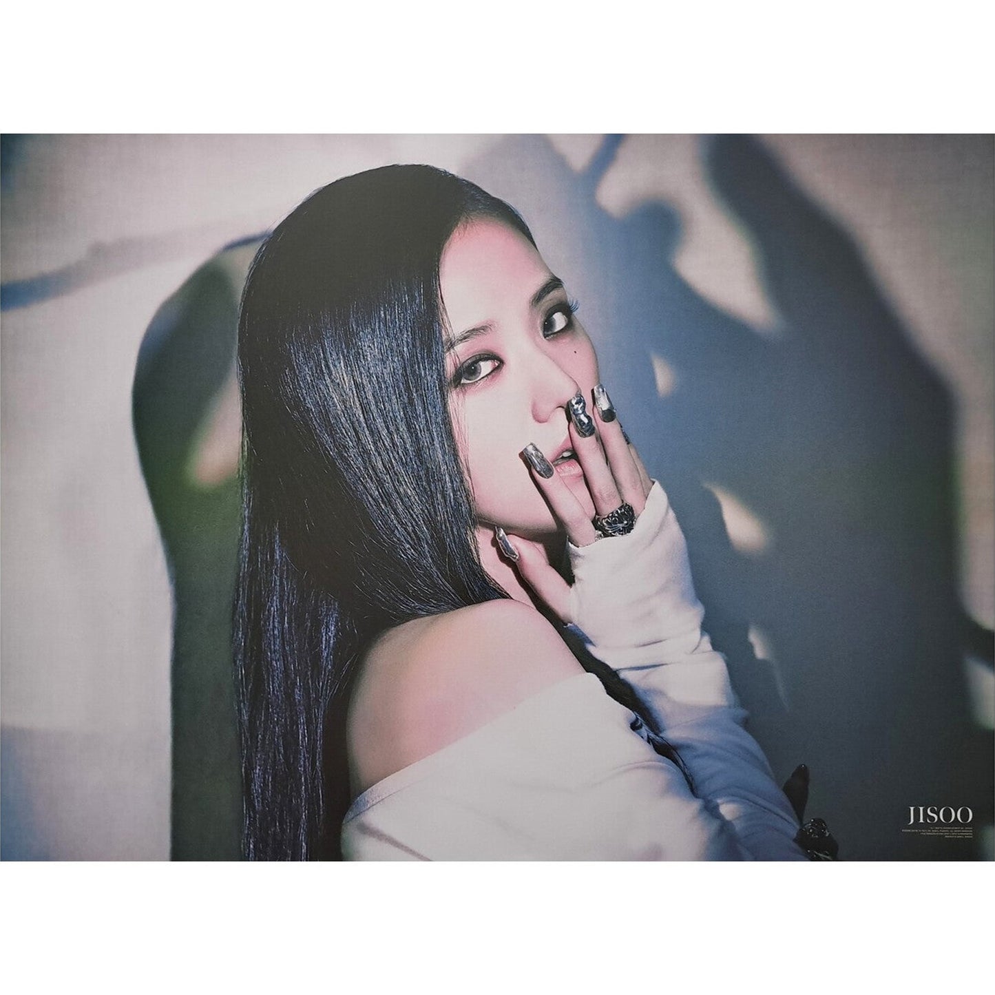 JISOO (BLACKPINK) 1ST SINGLE ALBUM 'ME' POSTER ONLY BLACK VERSION COVER