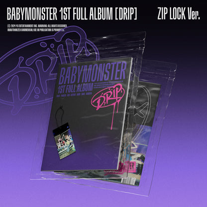 BABYMONSTER 1ST ALBUM 'DRIP' ZIP LOCK VERSION COVER