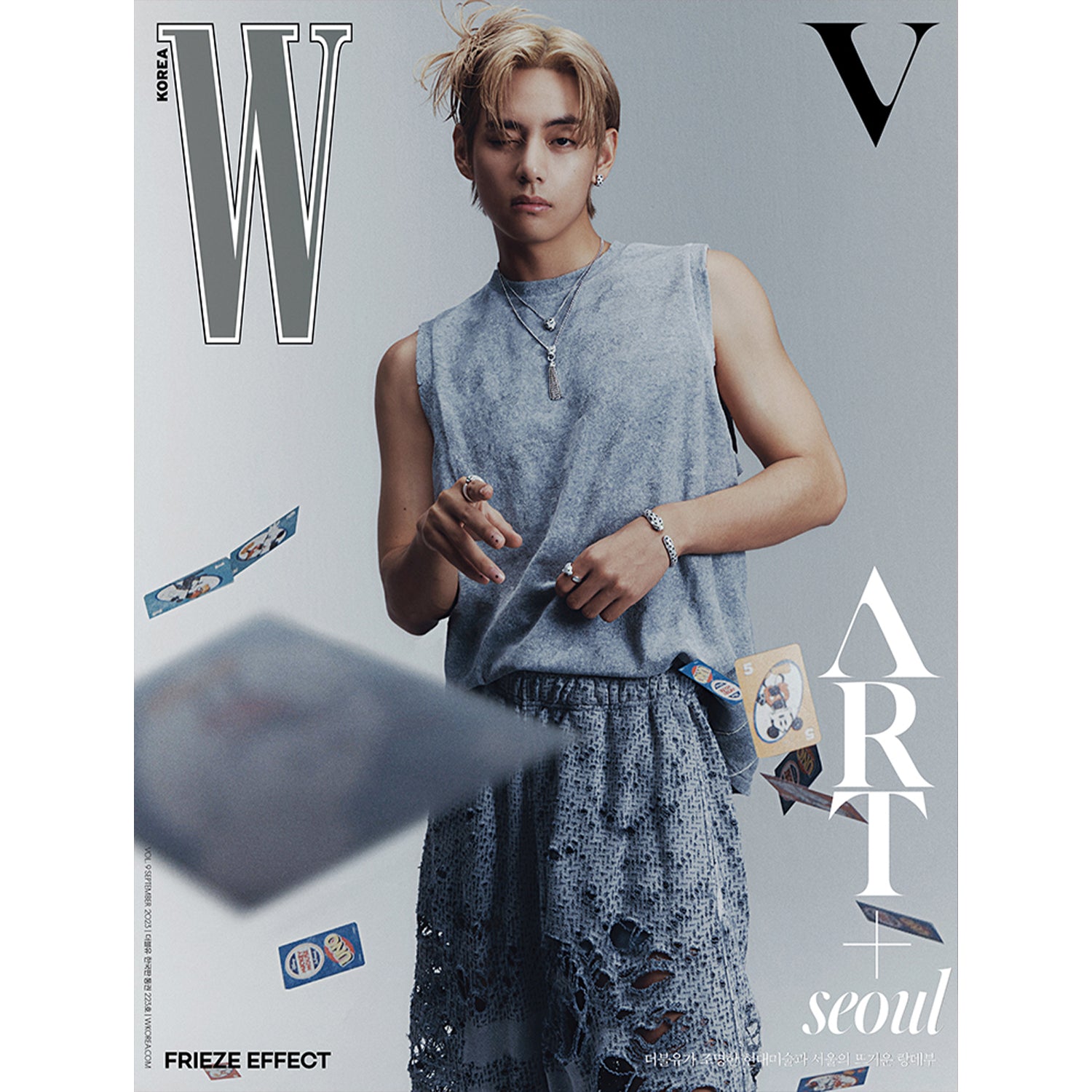 W KOREA 'SEPTEMBER 2023 - V (BTS)' B VERSION COVER