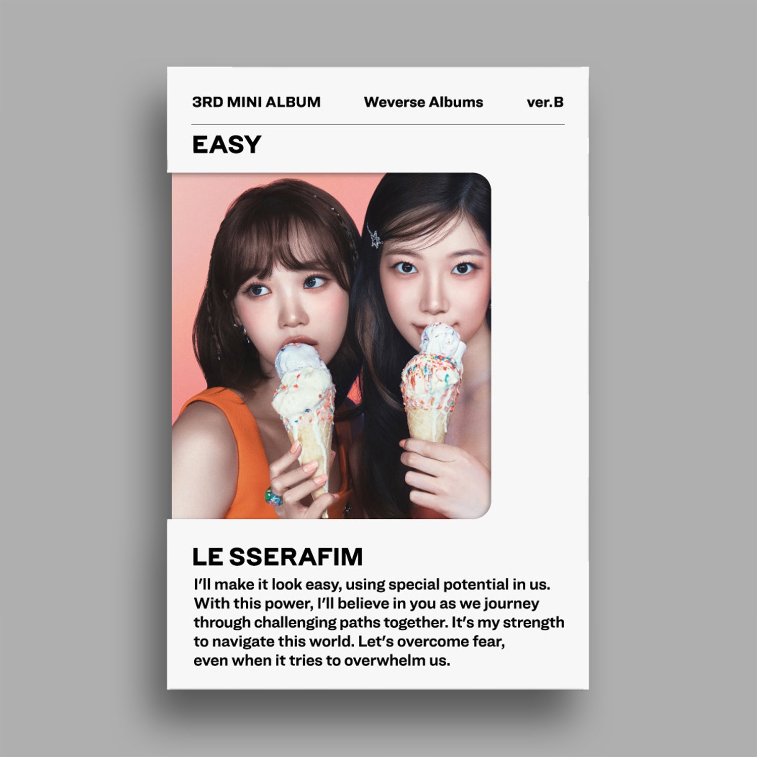 LE SSERAFIM 3RD MINI ALBUM 'EASY' (WEVERSE) B VERSION COVER