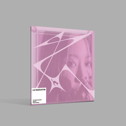 LE SSERAFIM 4TH MINI ALBUM 'CRAZY' (COMPACT) PINK SPIDER VERSION COVER