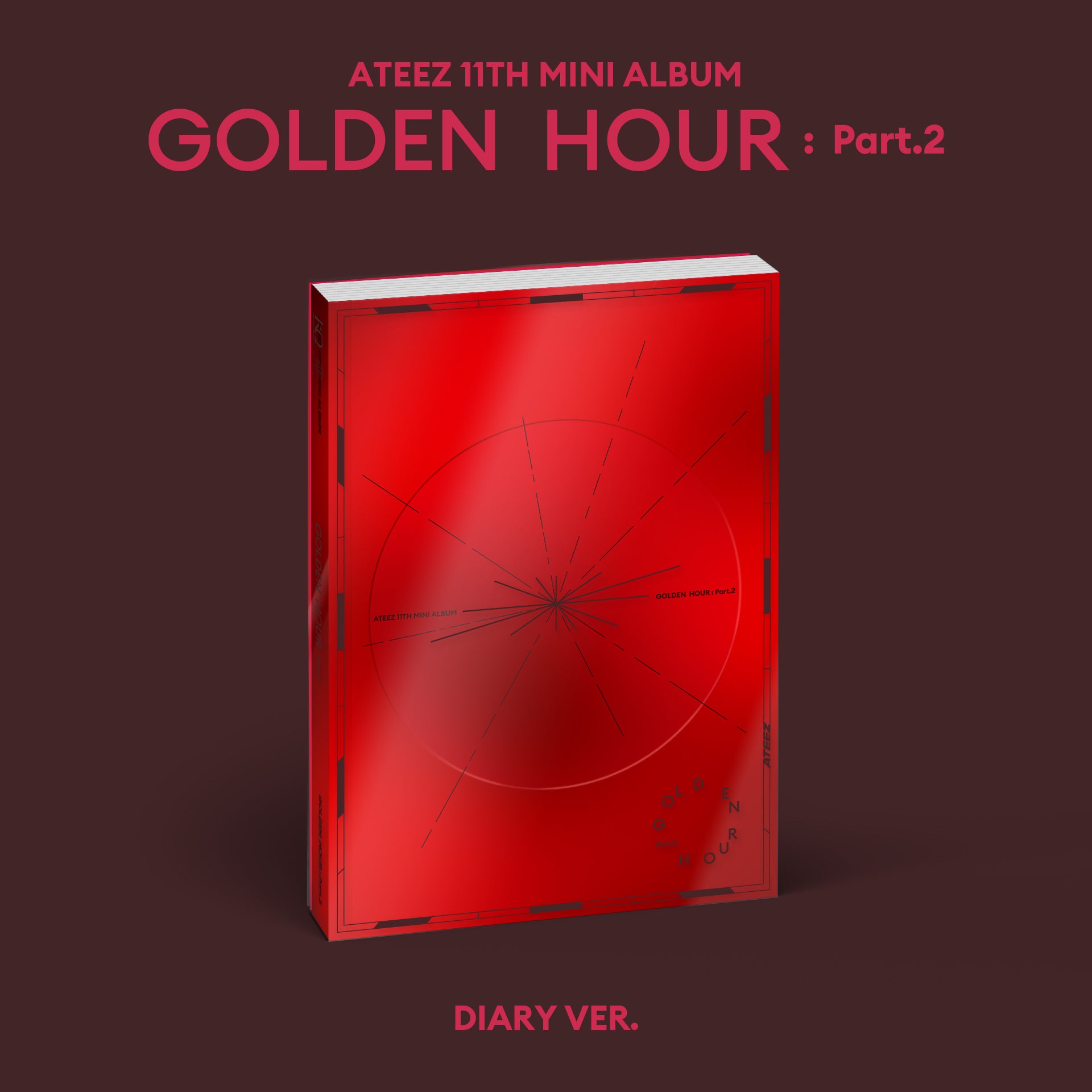 ATEEZ 11TH MINI ALBUM 'GOLDEN HOUR : PART.2' DIARY VERSION COVER