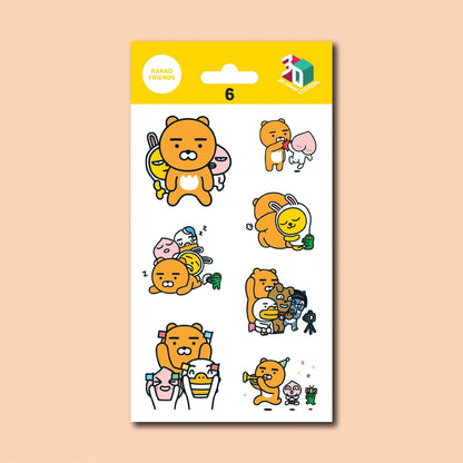 KAKAO FRIENDS 3D STICKERS IRON ON DECALS PATCHES STICKERS 06