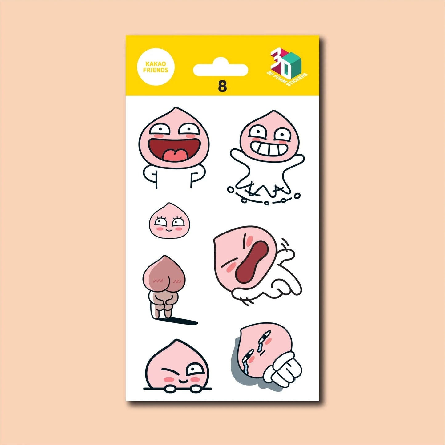 KAKAO FRIENDS 3D STICKERS IRON ON DECALS PATCHES STICKERS 08