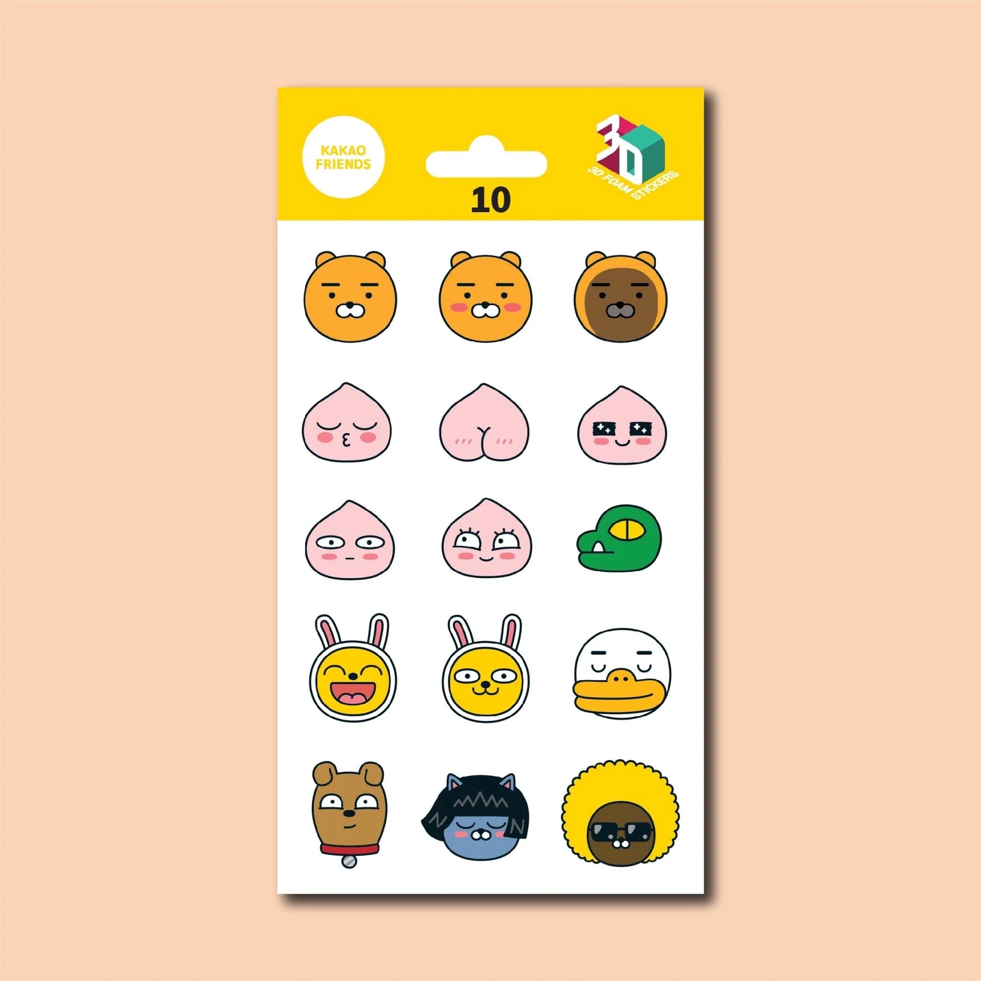 KAKAO FRIENDS 3D STICKERS IRON ON DECALS PATCHES STICKERS 10