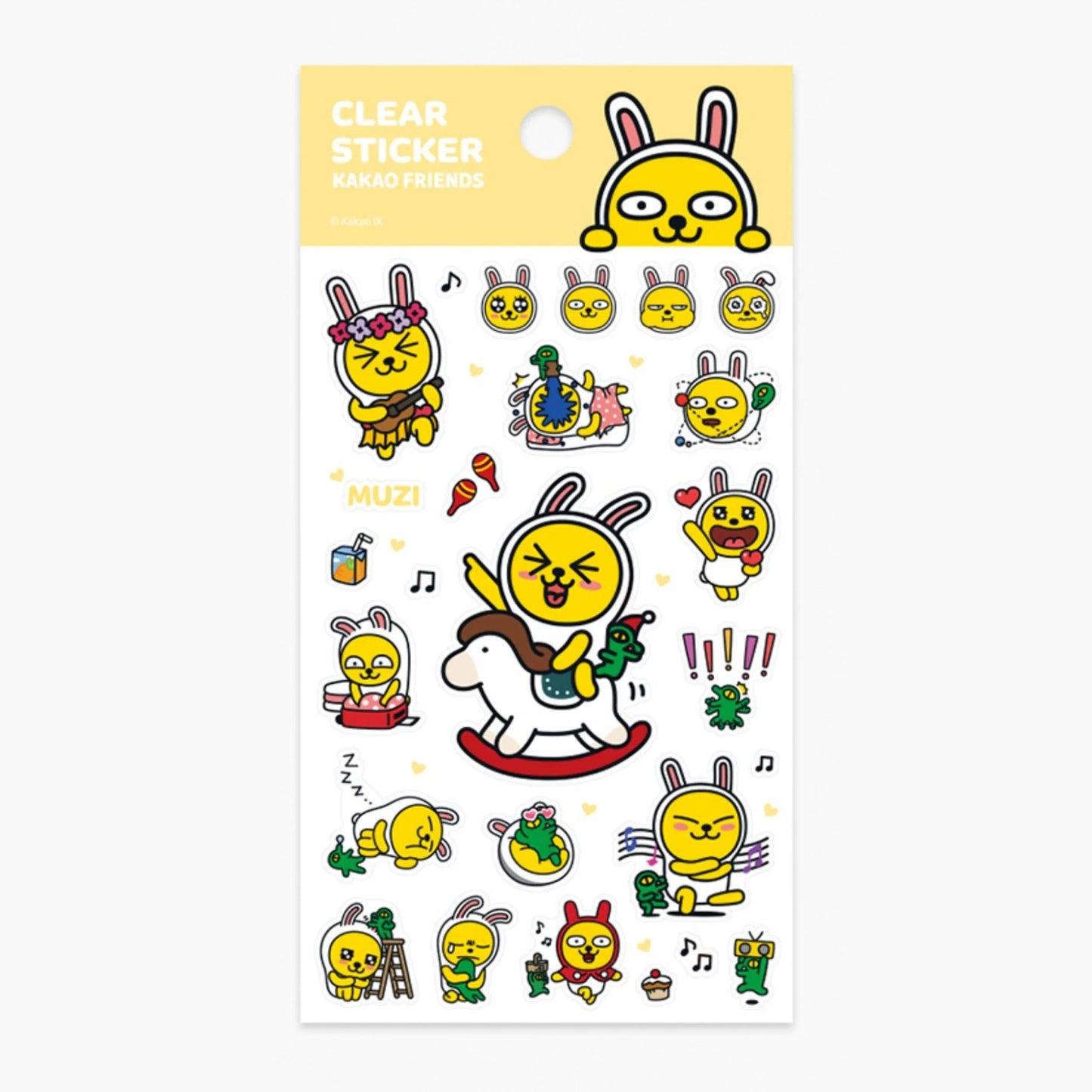 KAKAO FRIENDS CLEAR STICKERS (PACK OF 4) MUZI