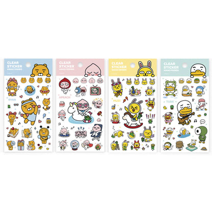 KAKAO FRIENDS CLEAR STICKERS (PACK OF 4) - KPOP REPUBLIC