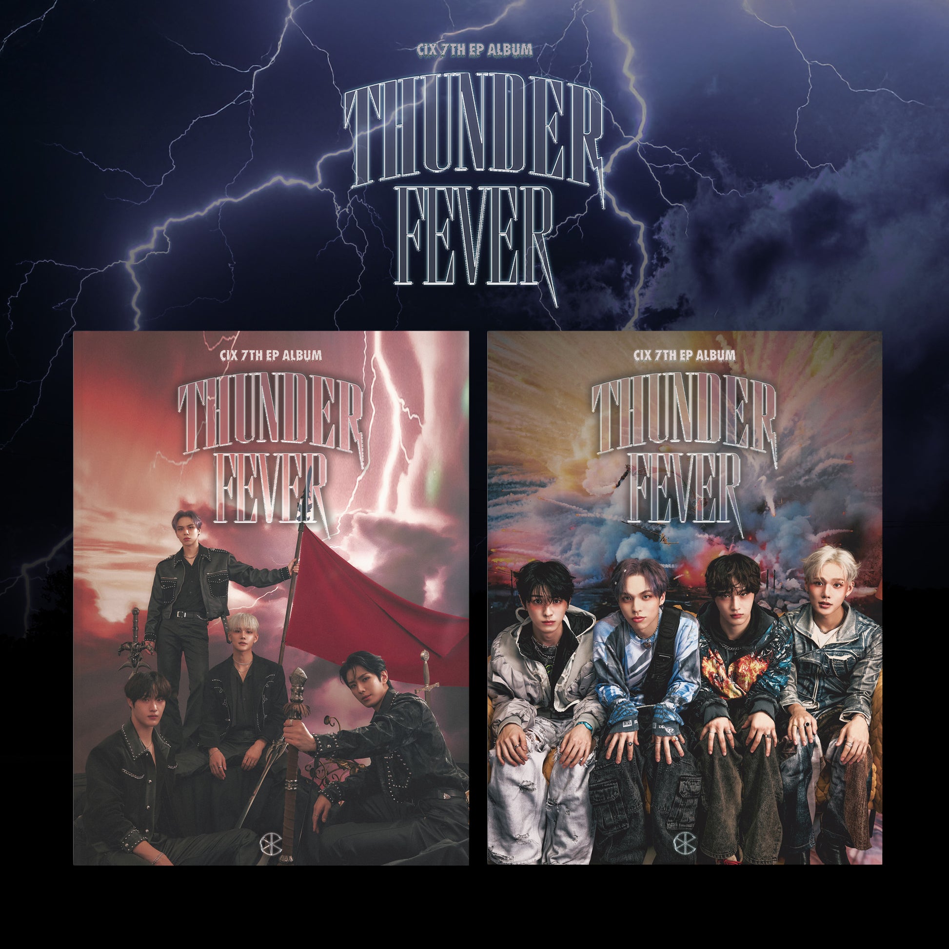 CIX 7TH EP ALBUM 'THUNDER FEVER' COVER