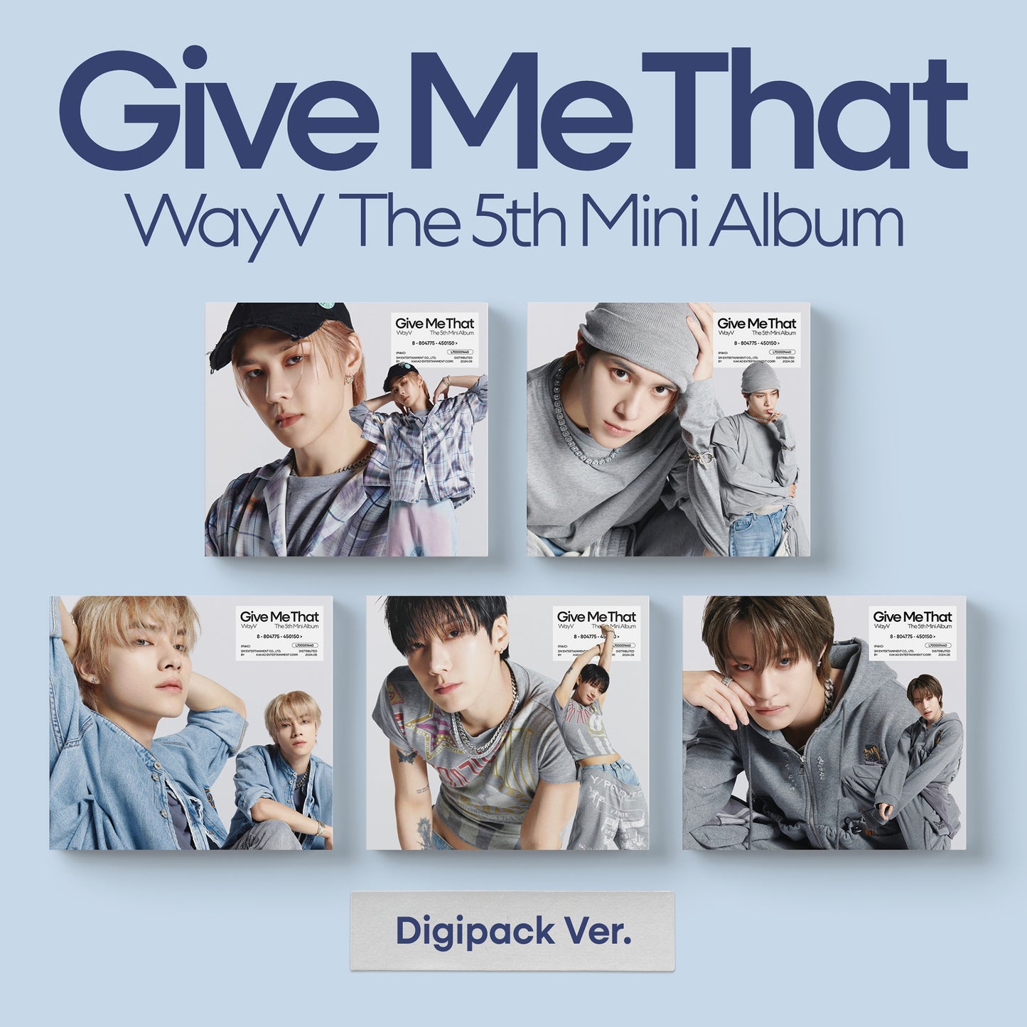 WAYV 5TH MINI ALBUM 'GIVE ME THAT' (DIGIPACK) SET COVER