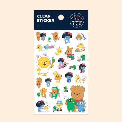 LITTLE FRIENDS CLEAR STICKER PACK B