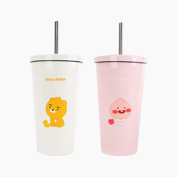 LITTLE FRIENDS STAINLESS STEEL TUMBLER WITH LID & STRAW - KPOP REPUBLIC