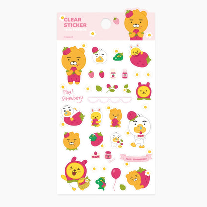 LITTLE FRIENDS STRAWBERRY CLEAR STICKER PACK RYAN