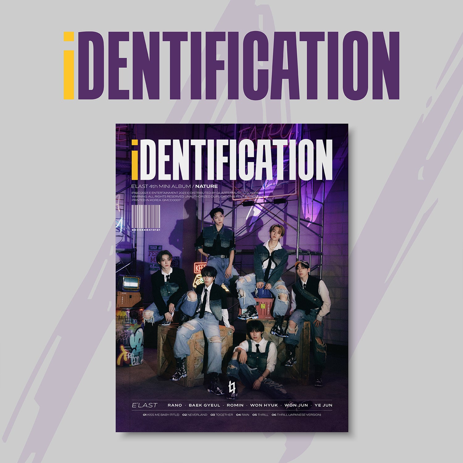 E'LAST 4TH MINI ALBUM 'IDENTIFICATION' N VERSION COVER