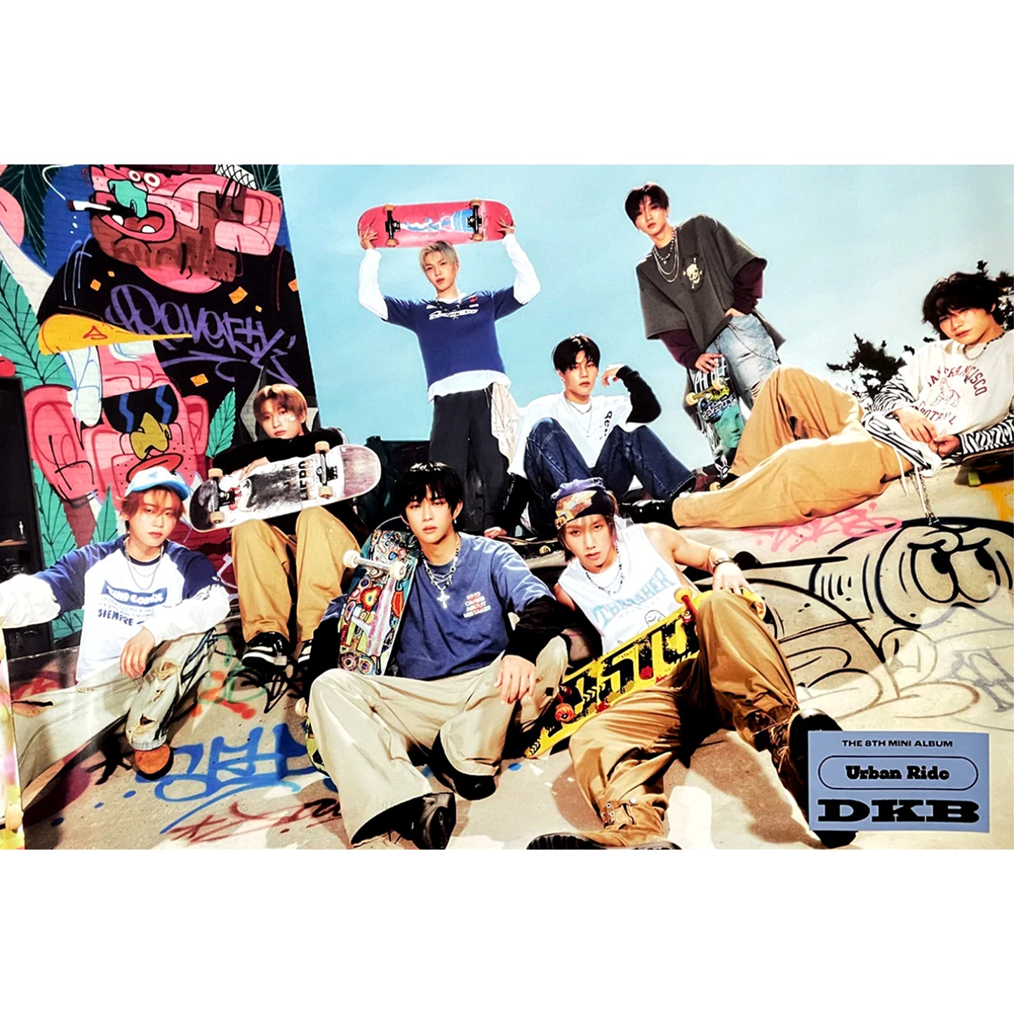 DKB 8TH MINI ALBUM 'URBAN RIDE' POSTER ONLY RIDE VERSION COVER