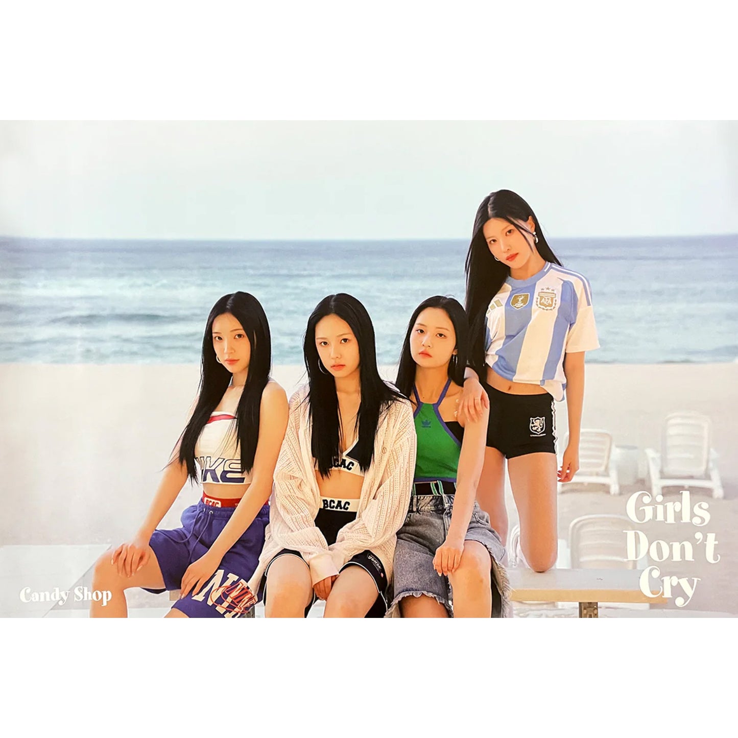 CANDY SHOP 2ND MINI ALBUM 'GIRLS DON'T CRY' POSTER ONLY SUMMER VERSION COVER