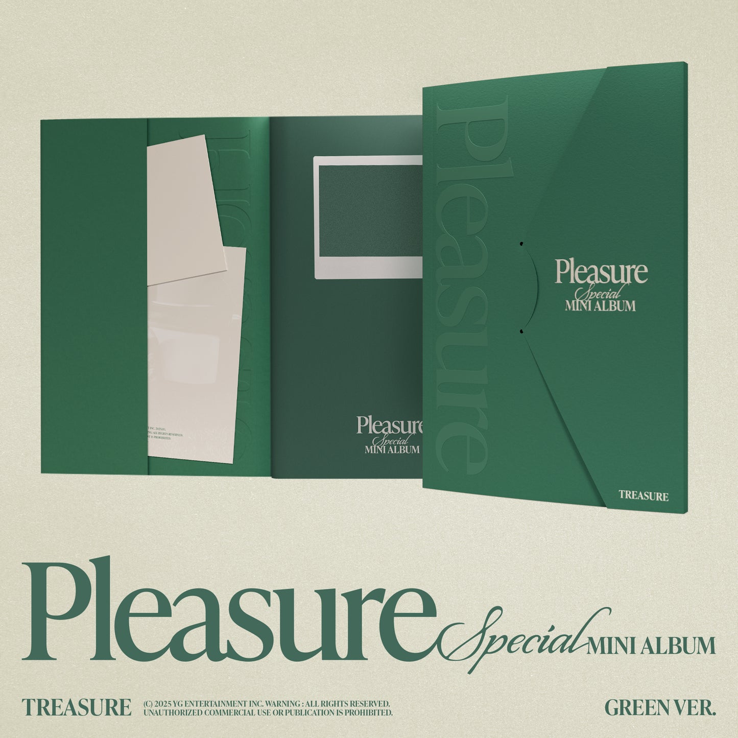 TREASURE SPECIAL MINI ALBUM 'PLEASURE' GREEN VERSION COVER