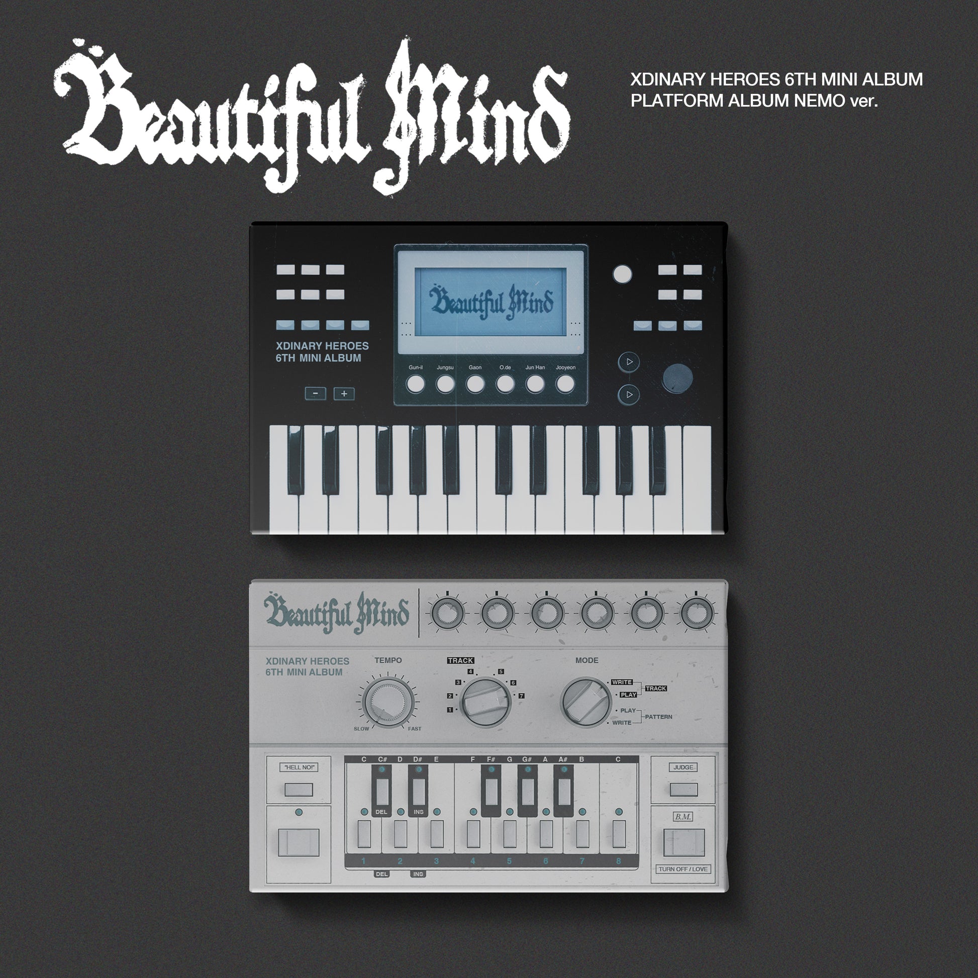 XDINARY HEROES 6TH MINI ALBUM 'BEAUTIFUL MIND' (PLATFORM NEMO) COVER