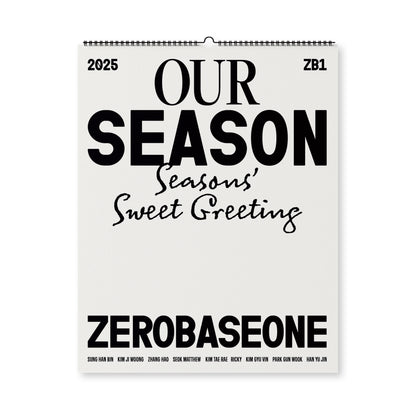 ZEROBASEONE (ZB1) 2025 SEASON'S GREETINGS 'OUR SEASON' CALENDAR COVER