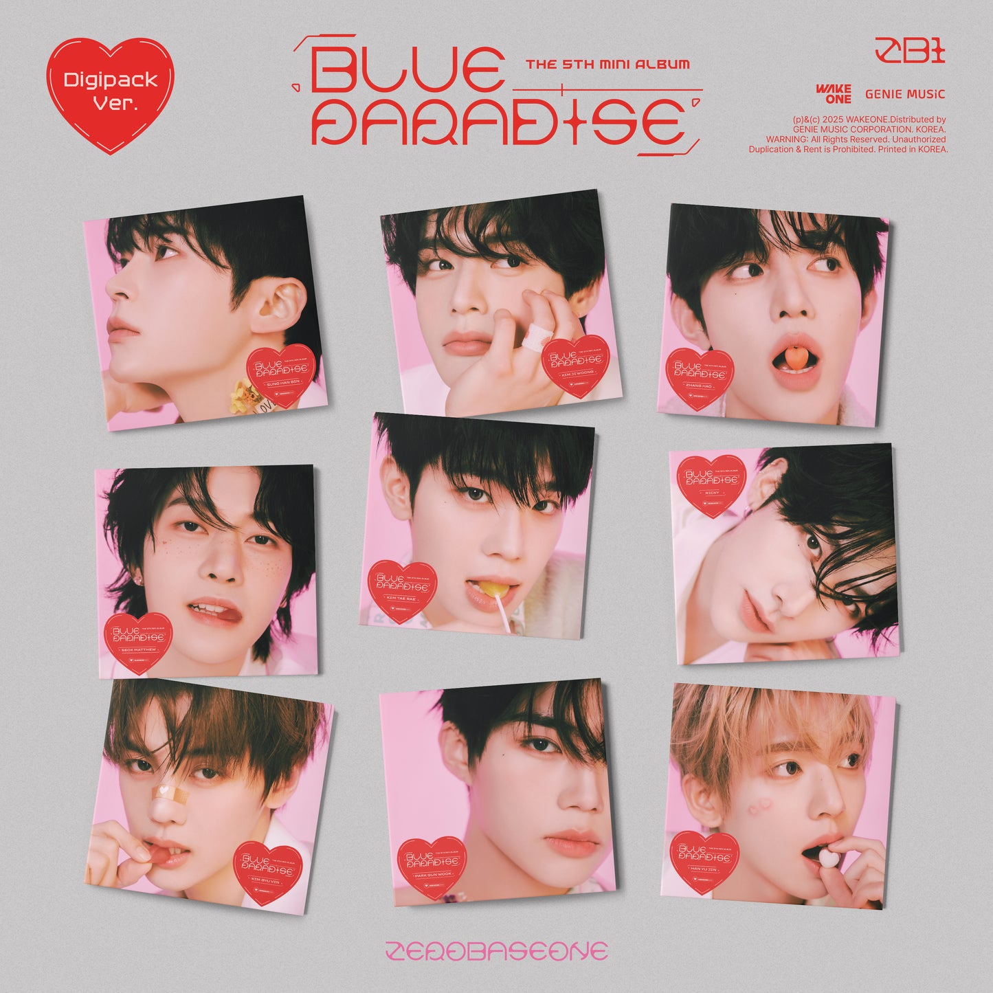 ZEROBASEONE (ZB1) 5TH MINI ALBUM 'BLUE PARADISE' (DIGIPACK) COVER