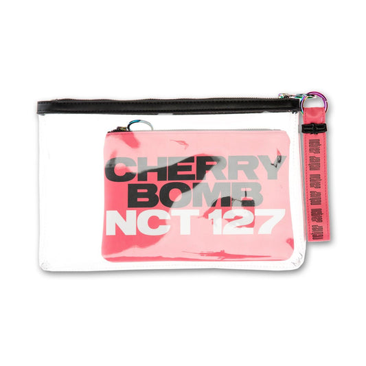 NCT 127 'OFFICIAL CHERRY BOMB CLUTCH WITH MAKEUP BAG & KEYCHAIN' - KPOP REPUBLIC