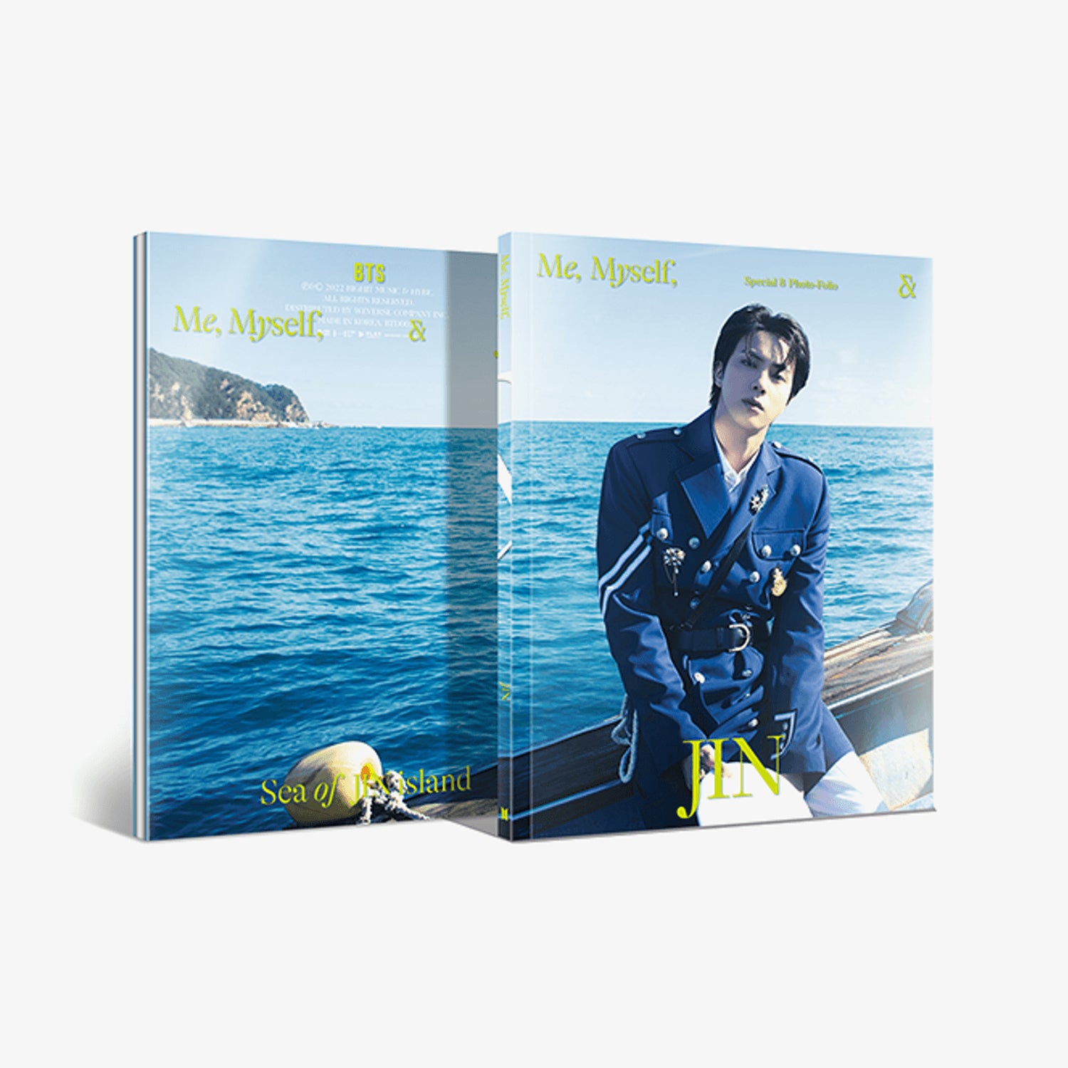 JIN (BTS) SPECIAL 8 PHOTO-FOLIO ME, MYSELF, AND JIN 'SEA OF JIN ISLAND' COVER