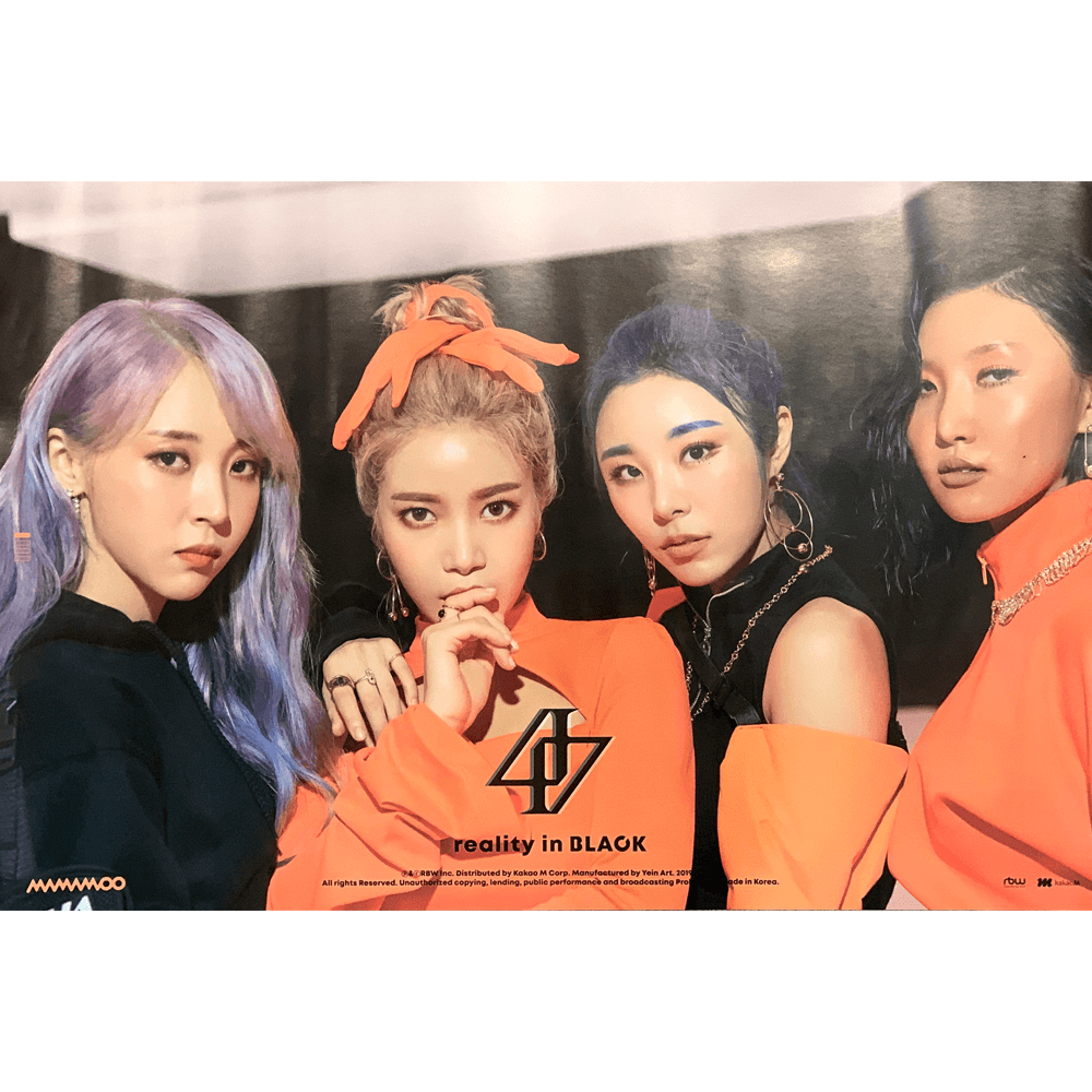 MAMAMOO 2ND ALBUM 'REALITY IN BLACK' POSTER ONLY - KPOP REPUBLIC